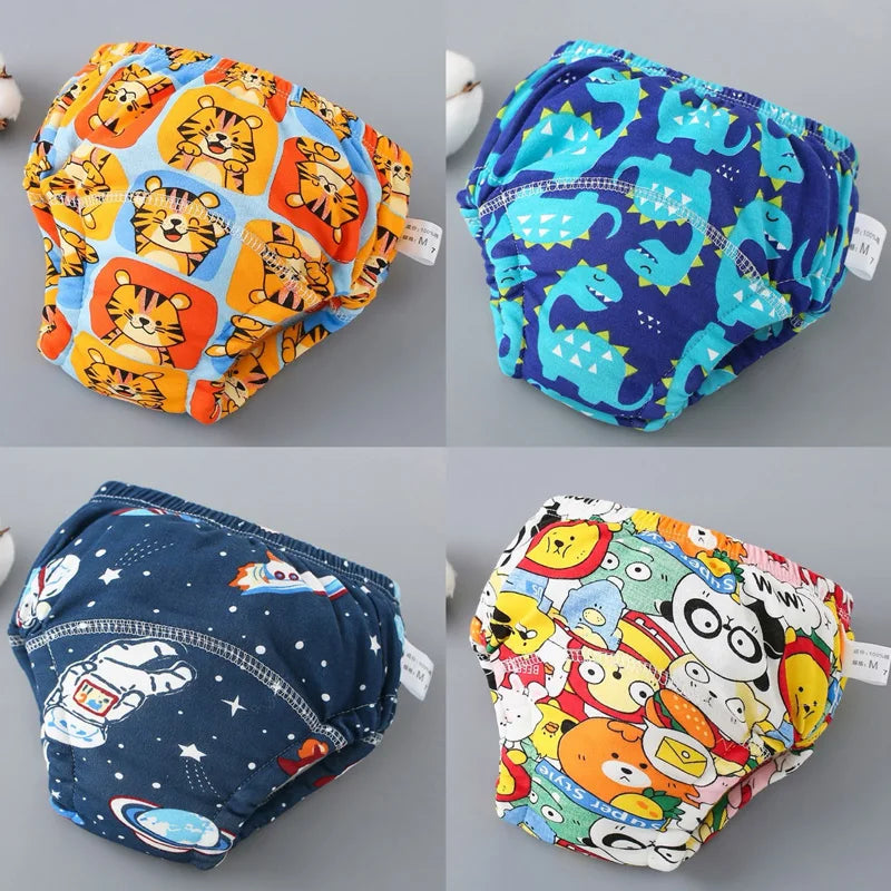 Culotte D'apprentissage Bébé Generic Lot De 4 Couches-Culottes D'Apprentissage Bébé Couche Lavable TPU Culotte D'apprentissage Bébé Generic Lot De 4 Couches-Culottes D'Apprentissage Bébé Couche Lavable TPU